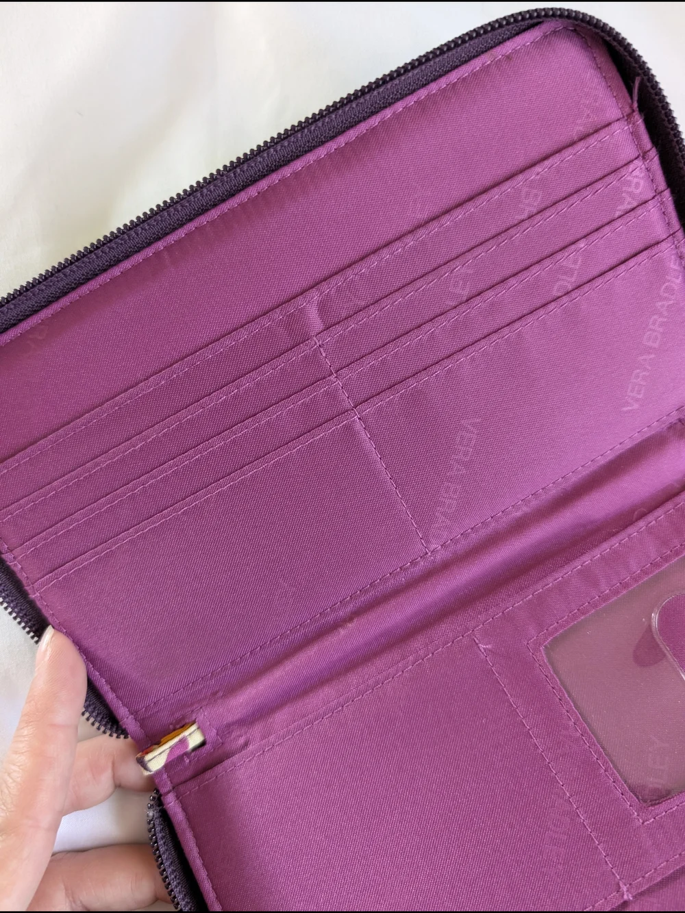 Vera Bradley Plum Crazy Quilted Wallet